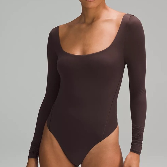 NWT Lululemon Nulu‎ Square-Neck LS Bodysuit Expresso - Picture 1 of 8
